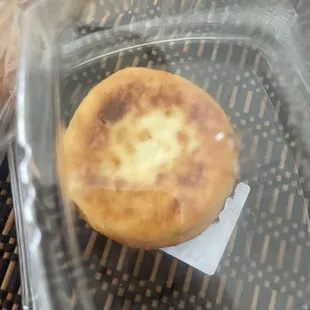 a pastry in a plastic container