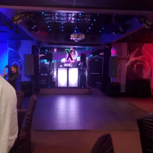 Dance floor and d.j. booth