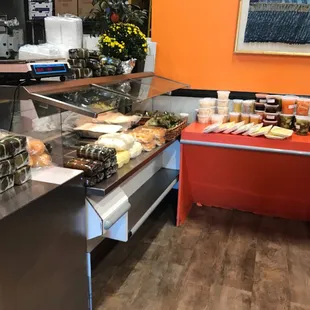 a variety of foods on display