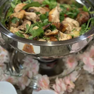 a bowl of food on a table