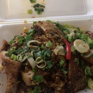 Lemongrass chicken - gà xã.