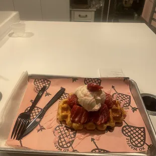 food, waffles