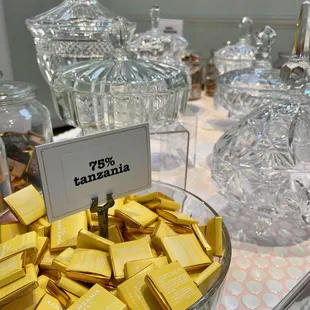 a display of candy bars