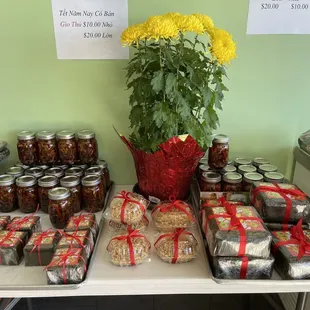 a variety of food items