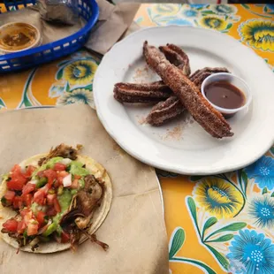 a plate of food on a table