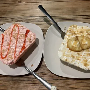 Strawberry Tres Leches and Vanilla banana cream