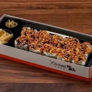 a sushi in a box