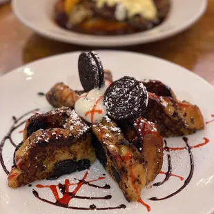 1.22.22 Oreo French toast (yummy) and short rib Benedict