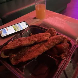 Fish, yams, peas and rice