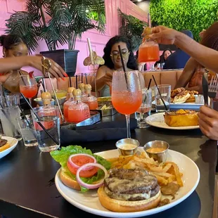 The concession stand, overcooked, "burger" along with limp fries but decent ranch.