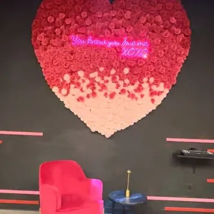 a heart made of flowers