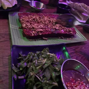 a plate of food on a table