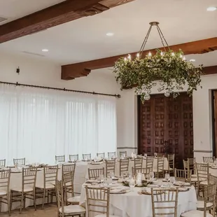 Reception greenery and table set-up; florals provided by The Nature of Things  Photography by @rachelwaters.co on Instagram