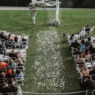 Ceremony design; florals provided by The Nature of Things  Photography by @rachelwaters.co on Instagram