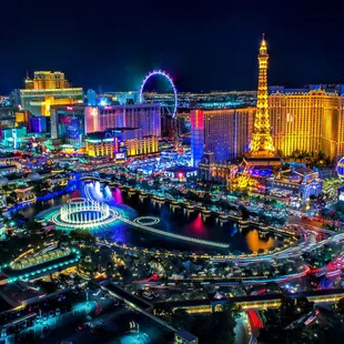 the las strip at night