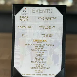Great weekly events.