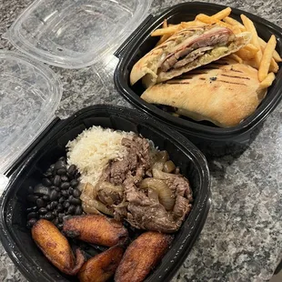 Cuban Style Steak Plate