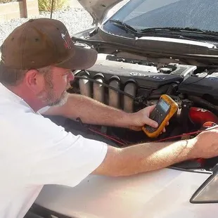 This is Ken Snoeberger the owner of Xpect More Automotive.  He does all of the work by himself...