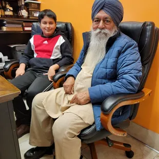 Ashvir taking pictures with His Grandfather Harjit Singh