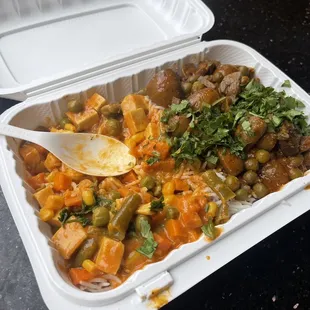 Vegetable combo rice bowl - delish!
