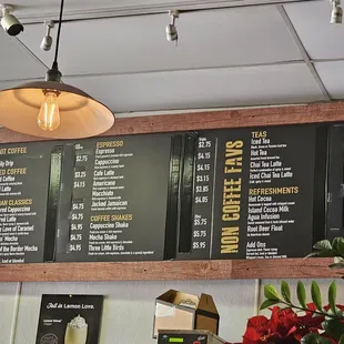 Drink menu
