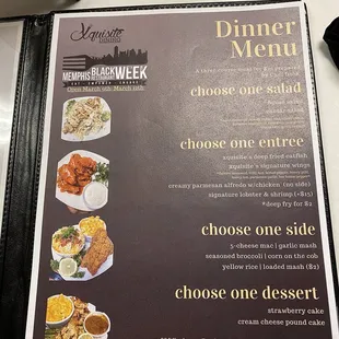 Black Restaurant Week menu
