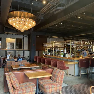 the bar and seating area