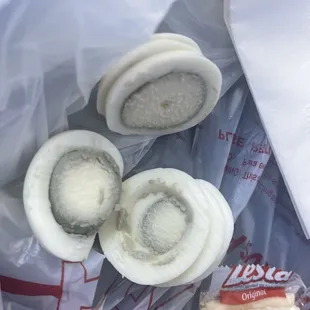 This egg was in my Cobb salad I'm Not sure if that normal but it grossed me Out I didn't even eat it after but never going back