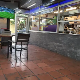 Front counter and eating area.