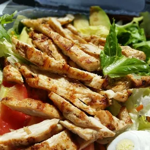 Chicken salad with advocado. Yum!