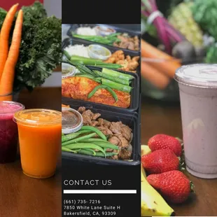 Organic Natural Juices and Protein Milkshakes