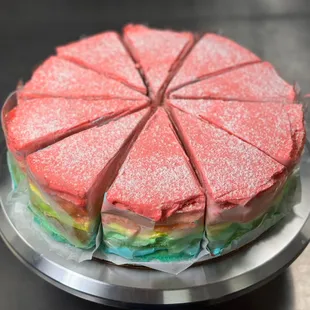Whole Rainbow (vanilla flavor) Mille Crepe Cake