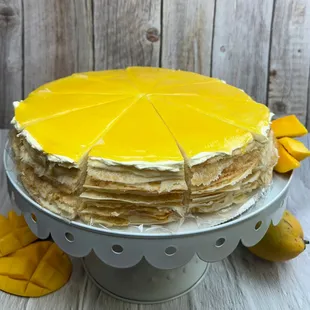 Whole Mango Mille Crepe Cake