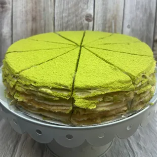 Whole Green Tea Mille Crepe Cake