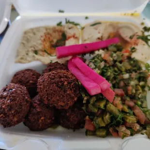 Falafel and Oxacan taboule