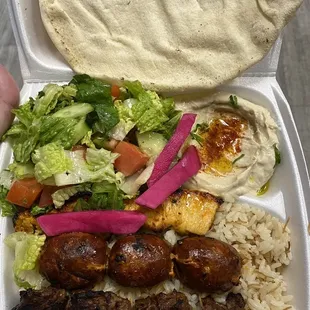 Combo plate to go. Worth it!