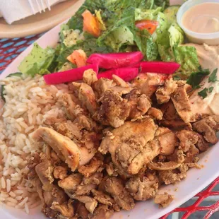 Chicken shawarma plate