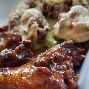 Garlic parmesan and lemon pepper wings.