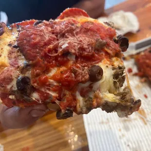 Deep dish pizza