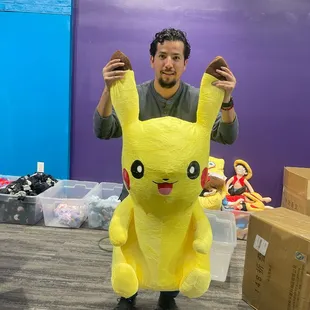 Pikachu almost as big as us