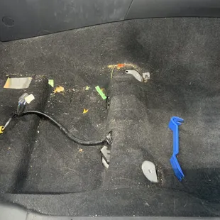 Seat removed to get all the trash underneath