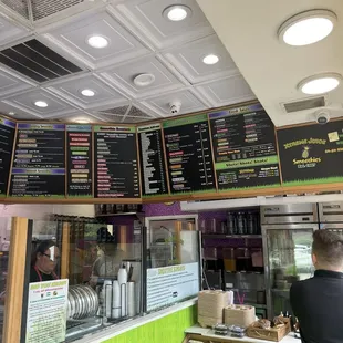 Inside picture of the menu