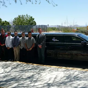 Here's a pic of Cameron and his friends before their limo ride