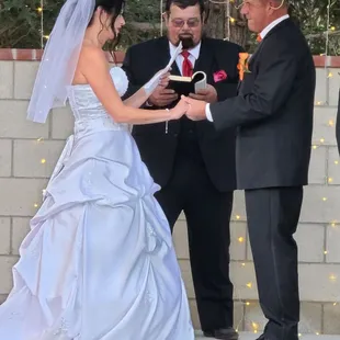 Beautiful bride and Groom sharing vows. Photo cred. Me, the dj! Haha