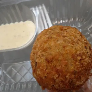 Deep Fried Mac &amp; Cheese Ball. You get 2 very large size balls of this dislicisiousness