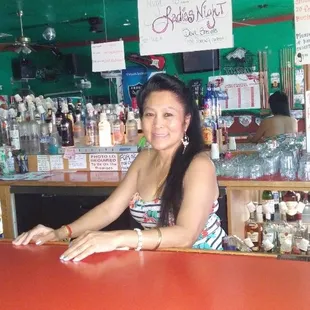 This is Sanchalee, the owner and bartender