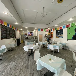 Inside dining area and order counter.