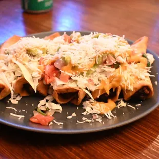 a plate of mexican food