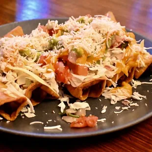 a plate of mexican food