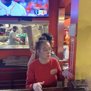 This is Taylor, the "Manager" who cursed and threatened us multiple times, with our server, who refused to give her name.